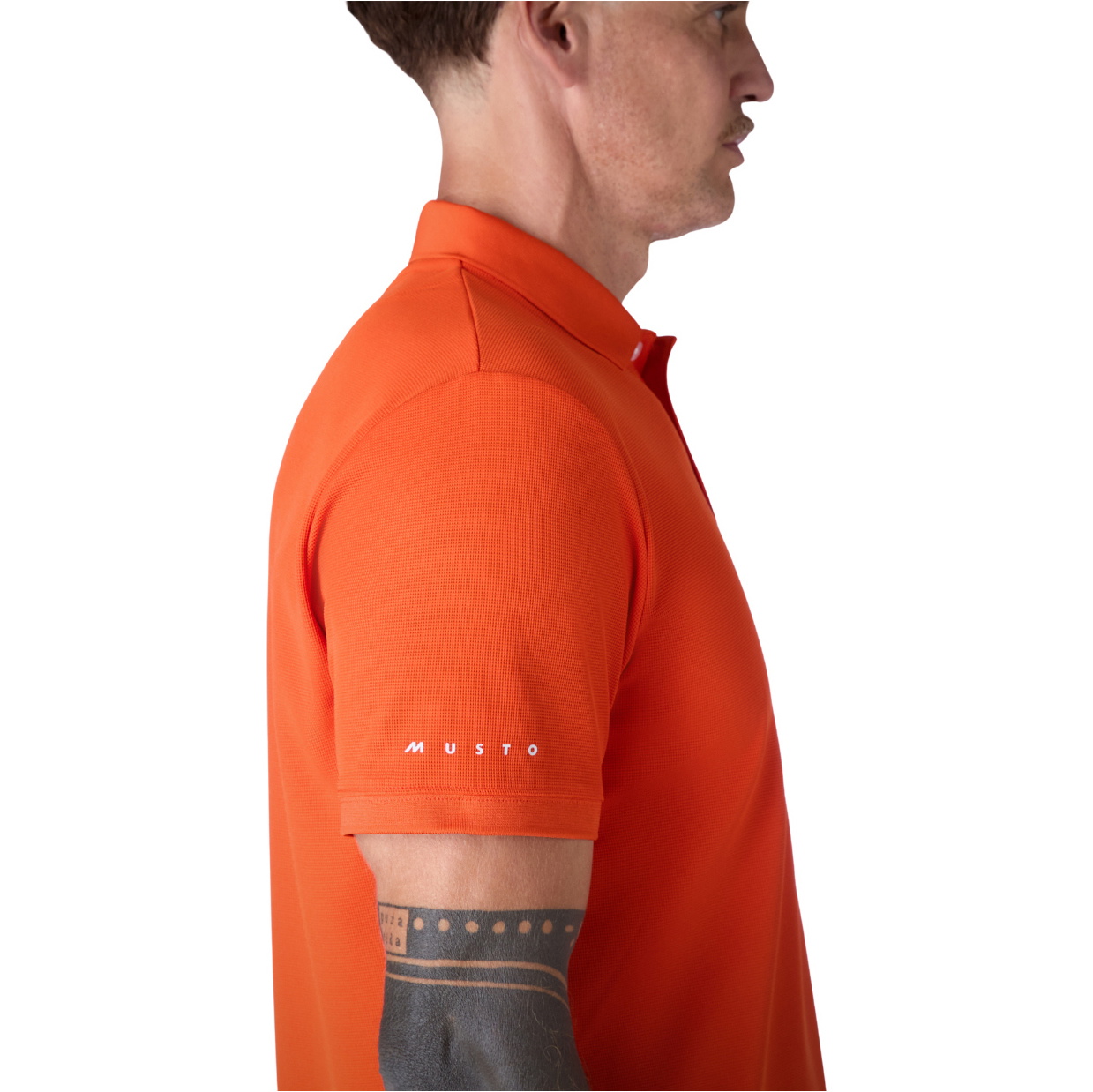 2026 Musto Mens Evo Crew Pro Lite Polo 84220 - Pumpkin Orange